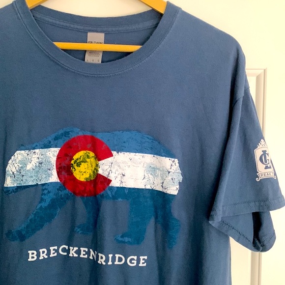 gildan Other - Men's Large "BRECKENRIDGE" Luxe Ski Resort COLORADO Distressed Graphic T-shirt